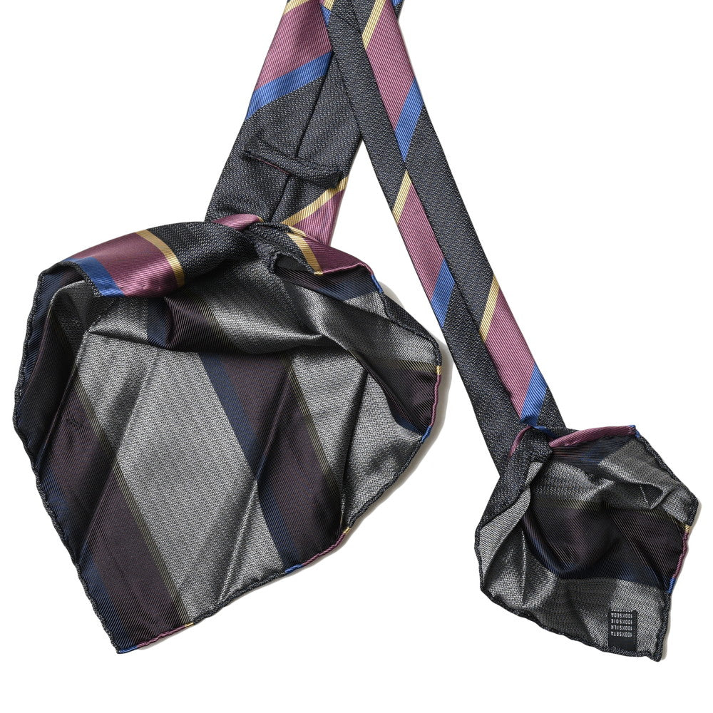 TIE YOUR TIE(タイ ユア タイ) シルクレップ×ジャガードストライプセッテピエゲタイ 105890
