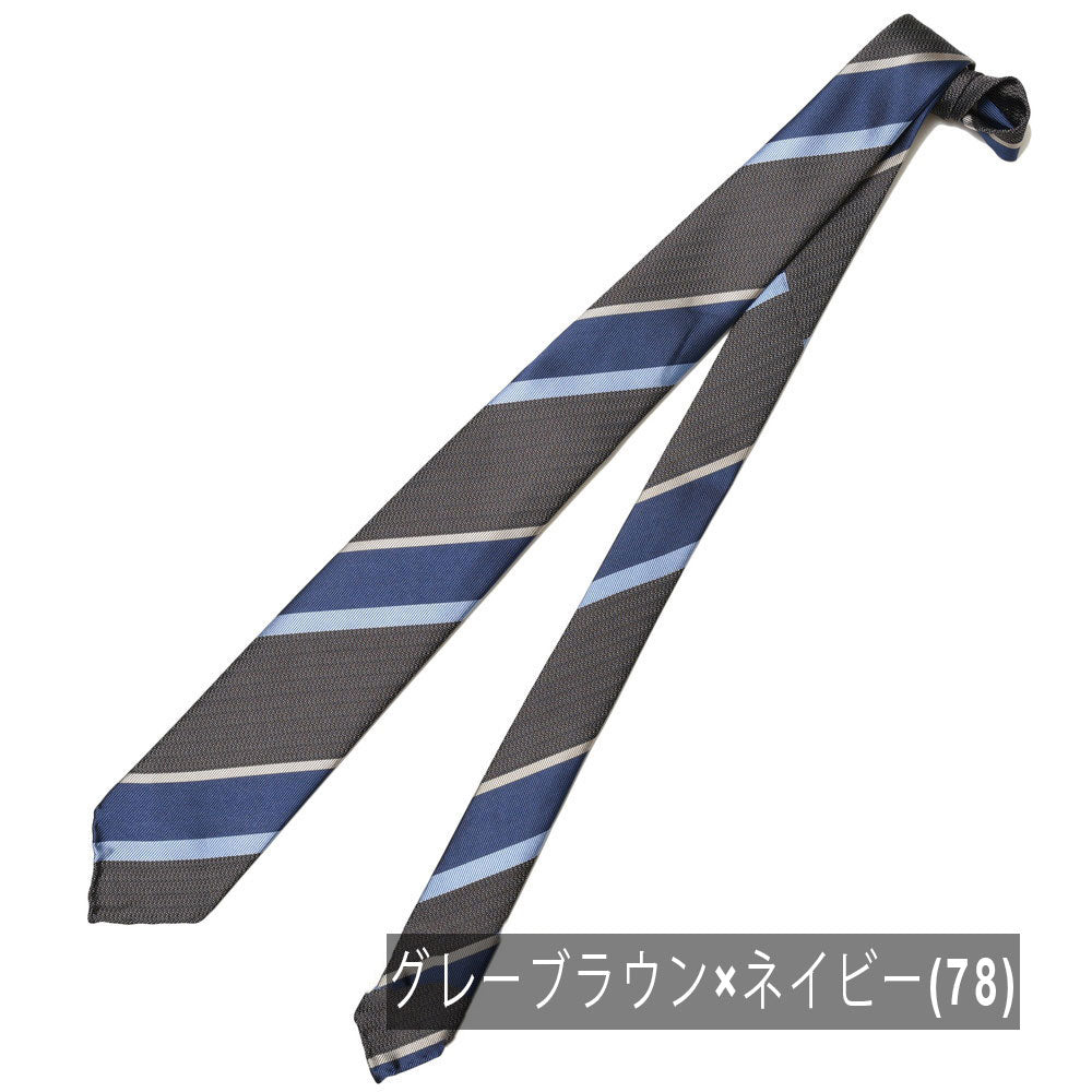 TIE YOUR TIE(タイ ユア タイ) シルクレップ×ジャガードストライプセッテピエゲタイ 105890