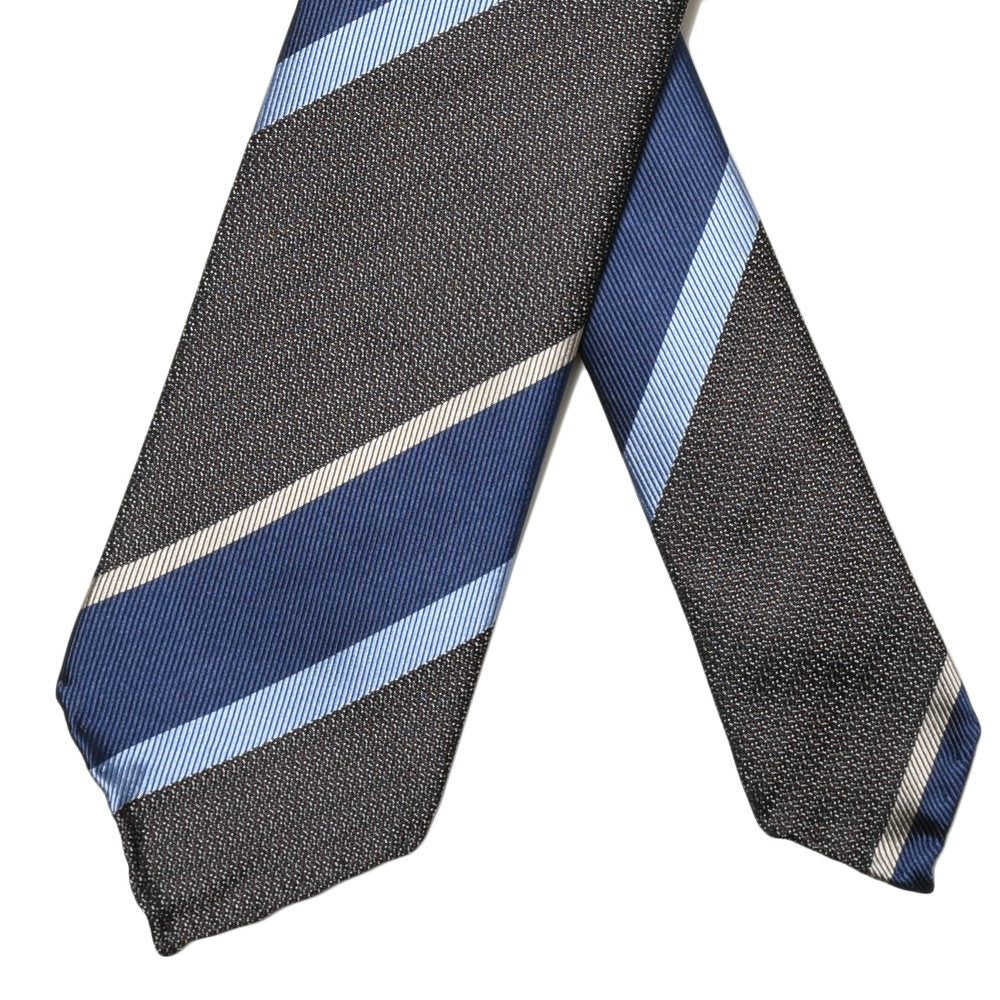 TIE YOUR TIE(タイ ユア タイ) シルクレップ×ジャガードストライプセッテピエゲタイ 105890