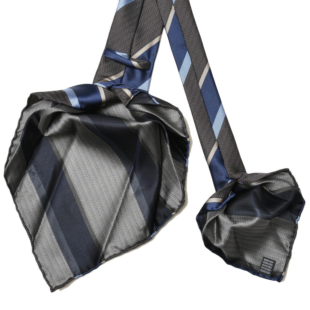 TIE YOUR TIE(タイ ユア タイ) シルクレップ×ジャガードストライプセッテピエゲタイ 105890