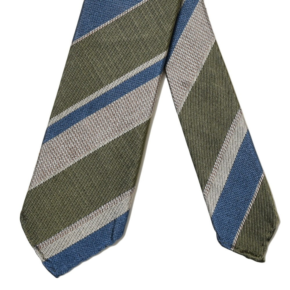 TIE YOUR TIE(タイ ユア タイ) シルクコットンジャガードストライプセッテピエゲタイ 102504