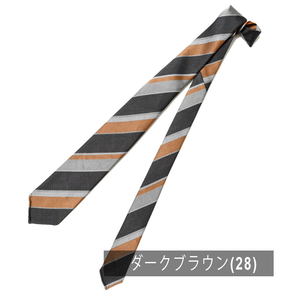 TIE YOUR TIE(タイ ユア タイ) シルクコットンジャガードストライプセッテピエゲタイ 102504