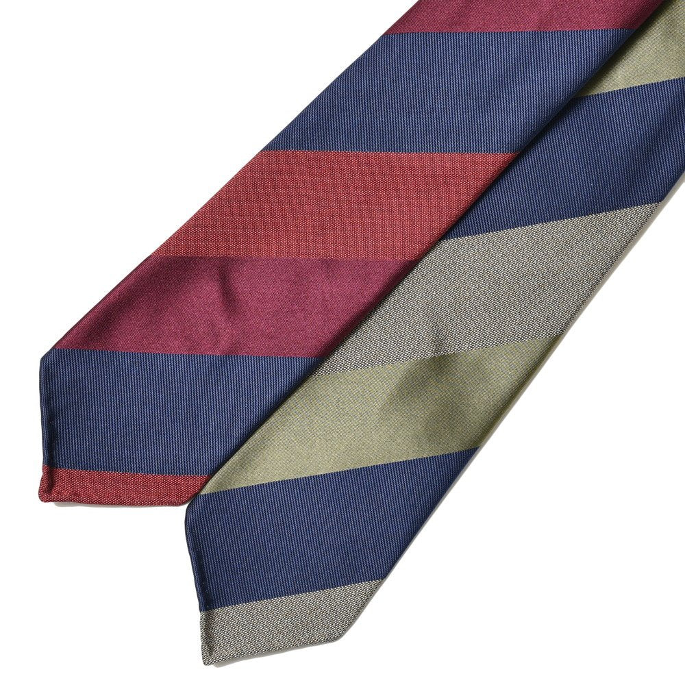 TIE YOUR TIE(タイ ユア タイ) シルクコットンブロックストライプセッテピエゲタイ 99986