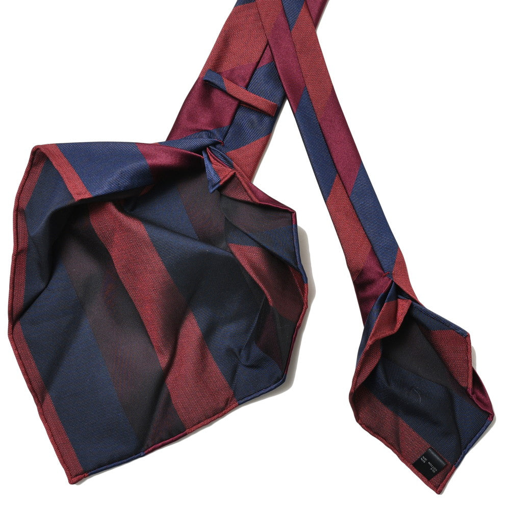 TIE YOUR TIE(タイ ユア タイ) シルクコットンブロックストライプセッテピエゲタイ 99986