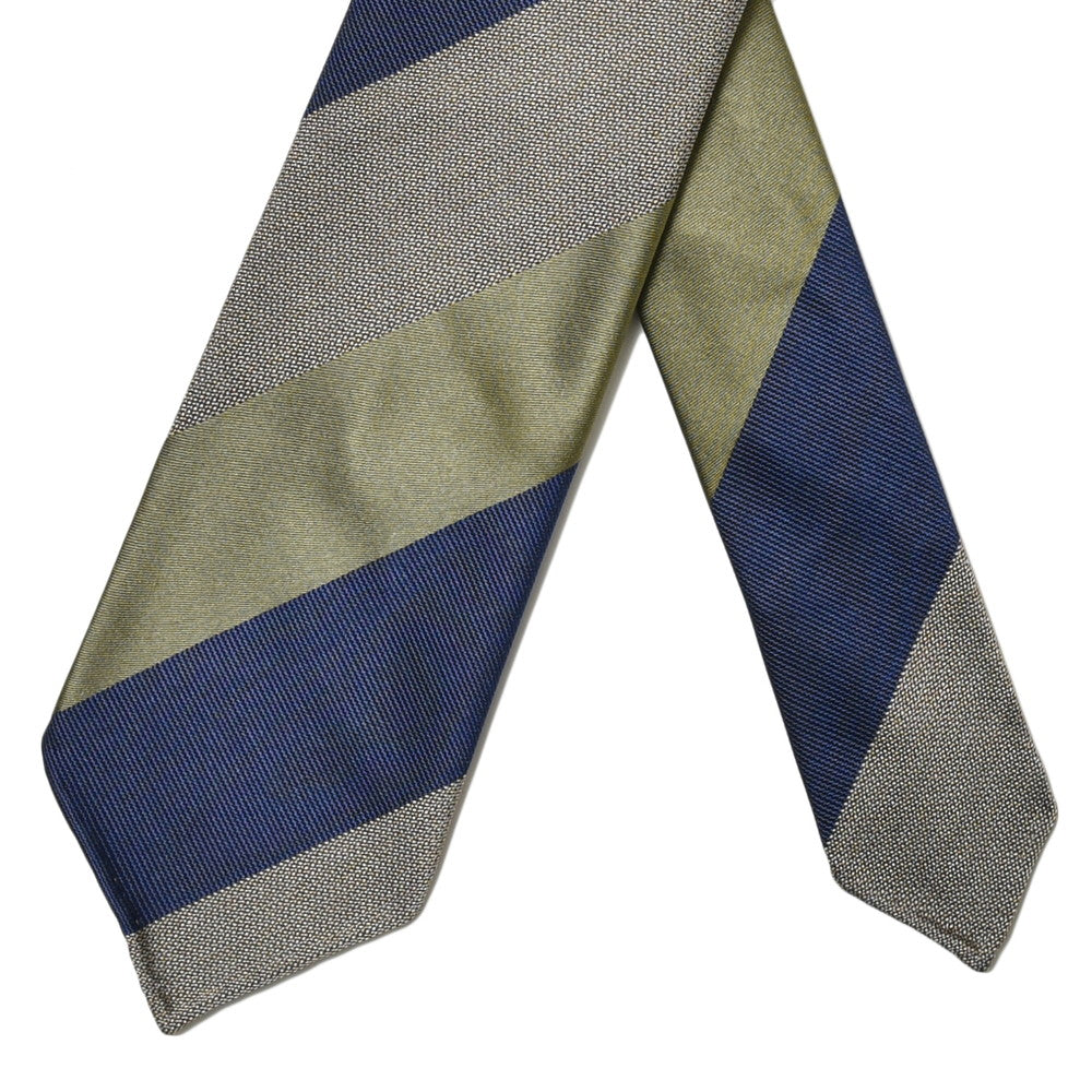 TIE YOUR TIE(タイ ユア タイ) シルクコットンブロックストライプセッテピエゲタイ 99986