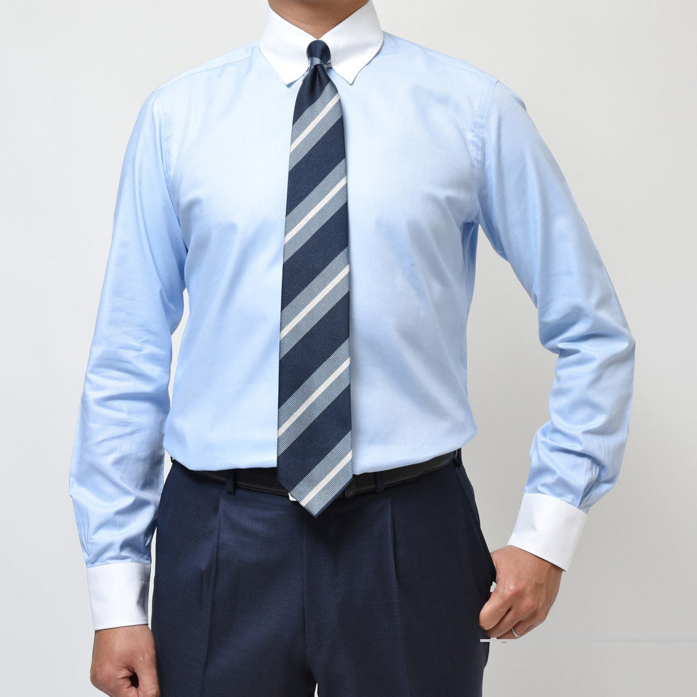 BARBA(バルバ) TAB コットンピンオックスタブカラークレリックシャツ 487-81452