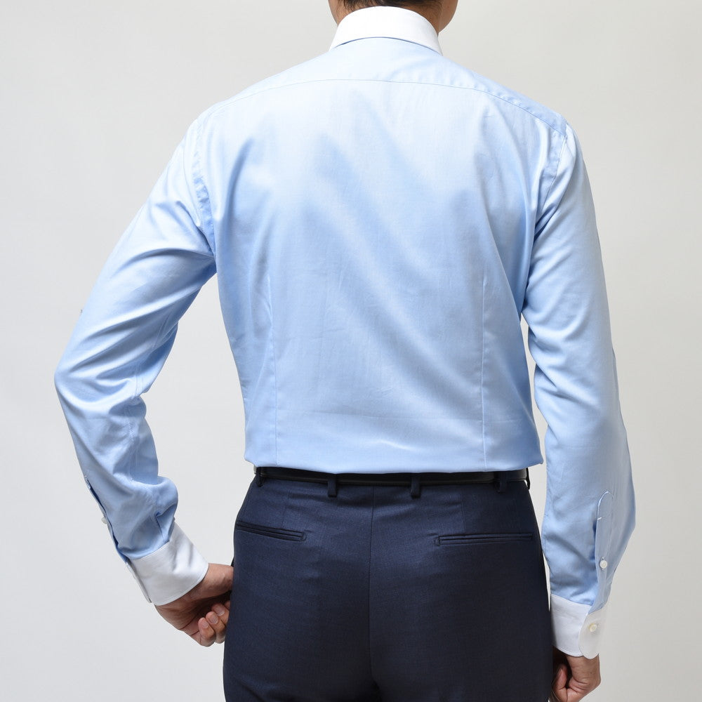 BARBA(バルバ) TAB コットンピンオックスタブカラークレリックシャツ 487-81452