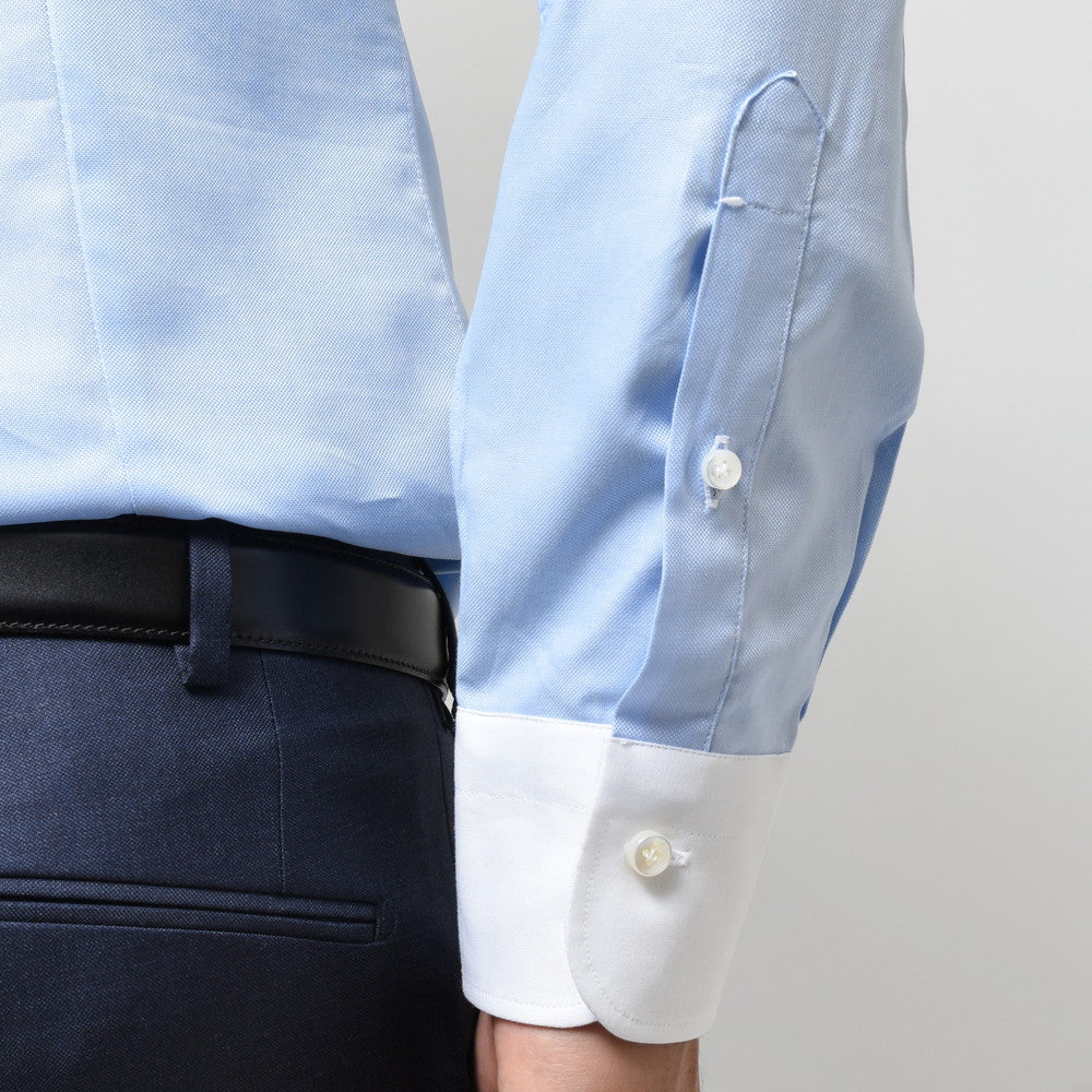 BARBA(バルバ) TAB コットンピンオックスタブカラークレリックシャツ 487-81452