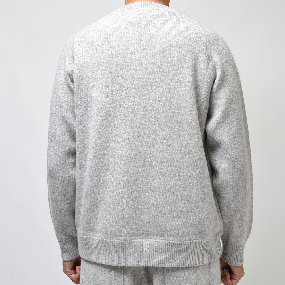 UNPAVED(アンペイブド) ダブルジャガードカシミアクルーネックニット KPAV-01