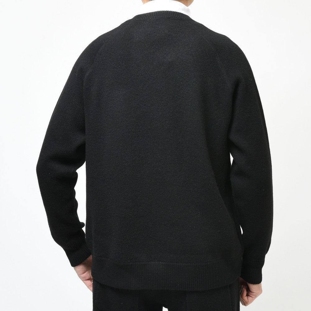UNPAVED(アンペイブド) ダブルジャガードカシミアクルーネックニット KPAV-01
