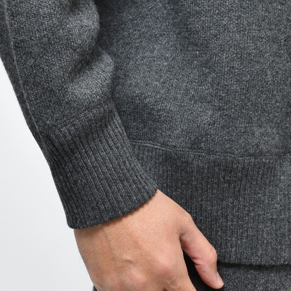 UNPAVED(アンペイブド) ダブルジャガードカシミアオーバーサイズドクルーネックニット KPAV-03