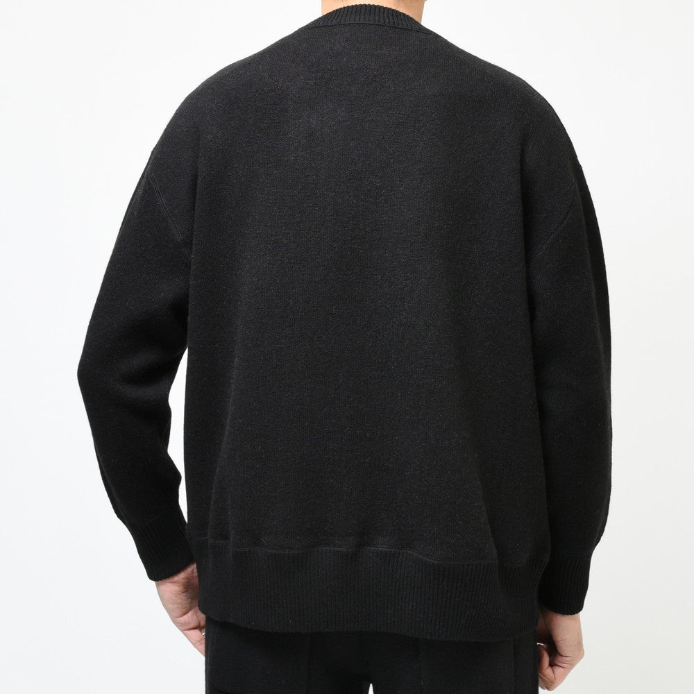 UNPAVED(アンペイブド) ダブルジャガードカシミアオーバーサイズドクルーネックニット KPAV-03
