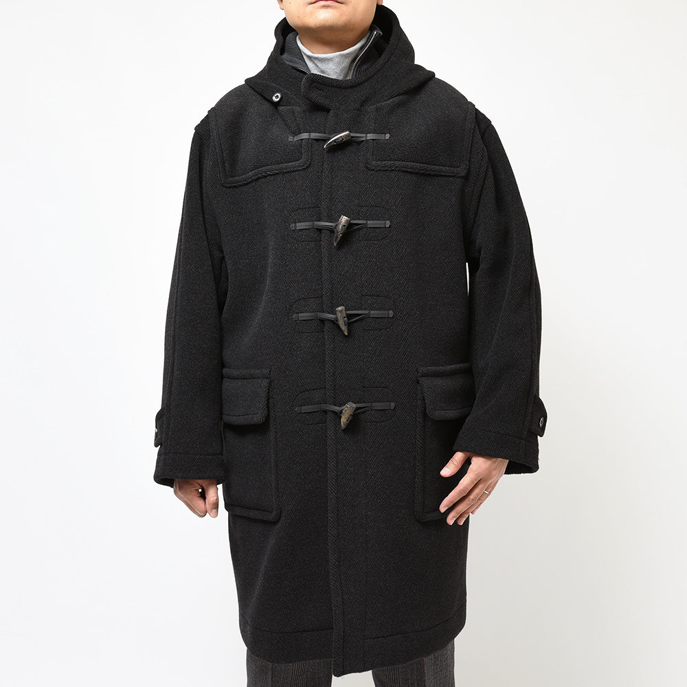 INVERTERE インバーティア Joshua Ellis ジョシュアエリス ウール ヘリンボーン ダッフルコート RELAX FIT