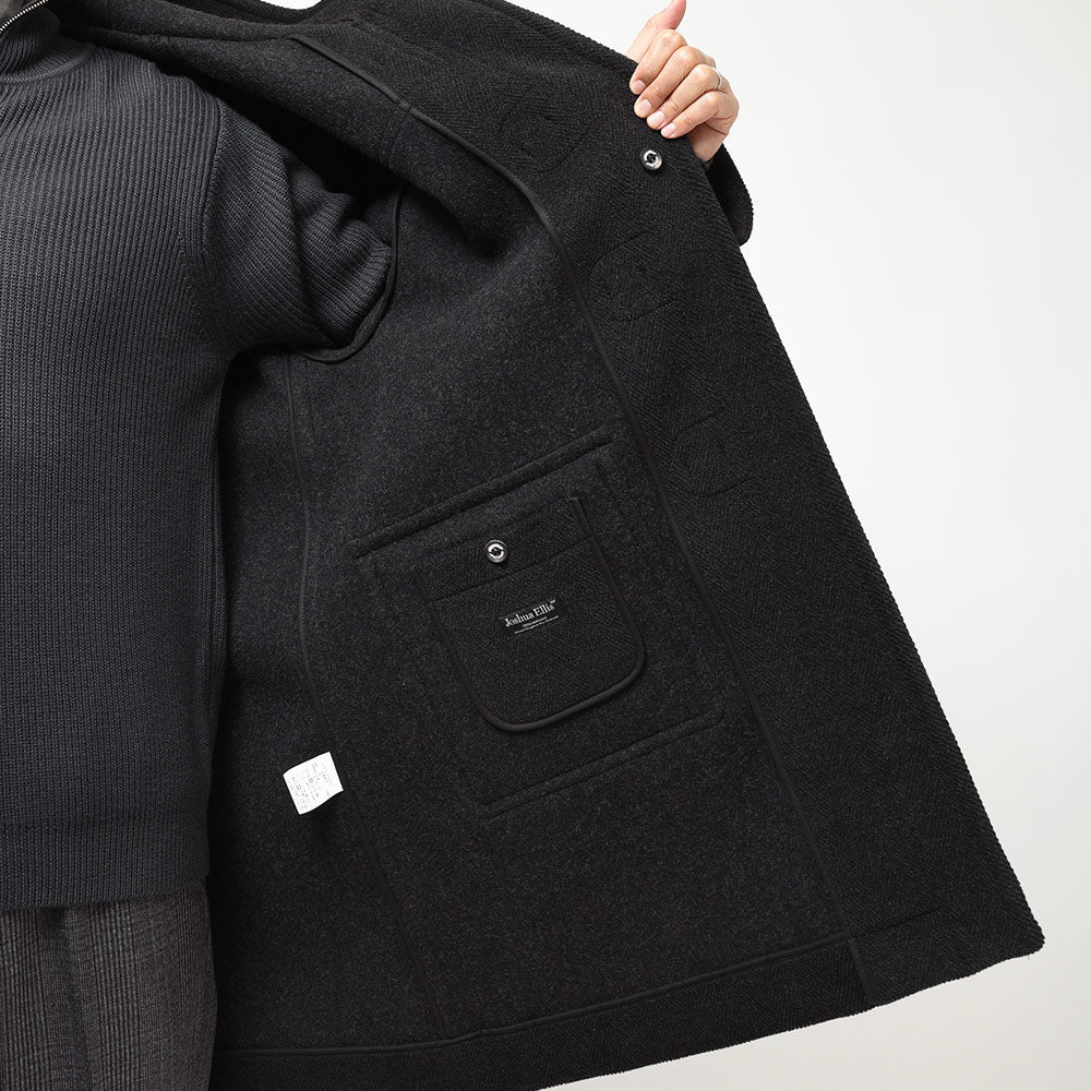 INVERTERE インバーティア Joshua Ellis ジョシュアエリス ウール ヘリンボーン ダッフルコート RELAX FIT