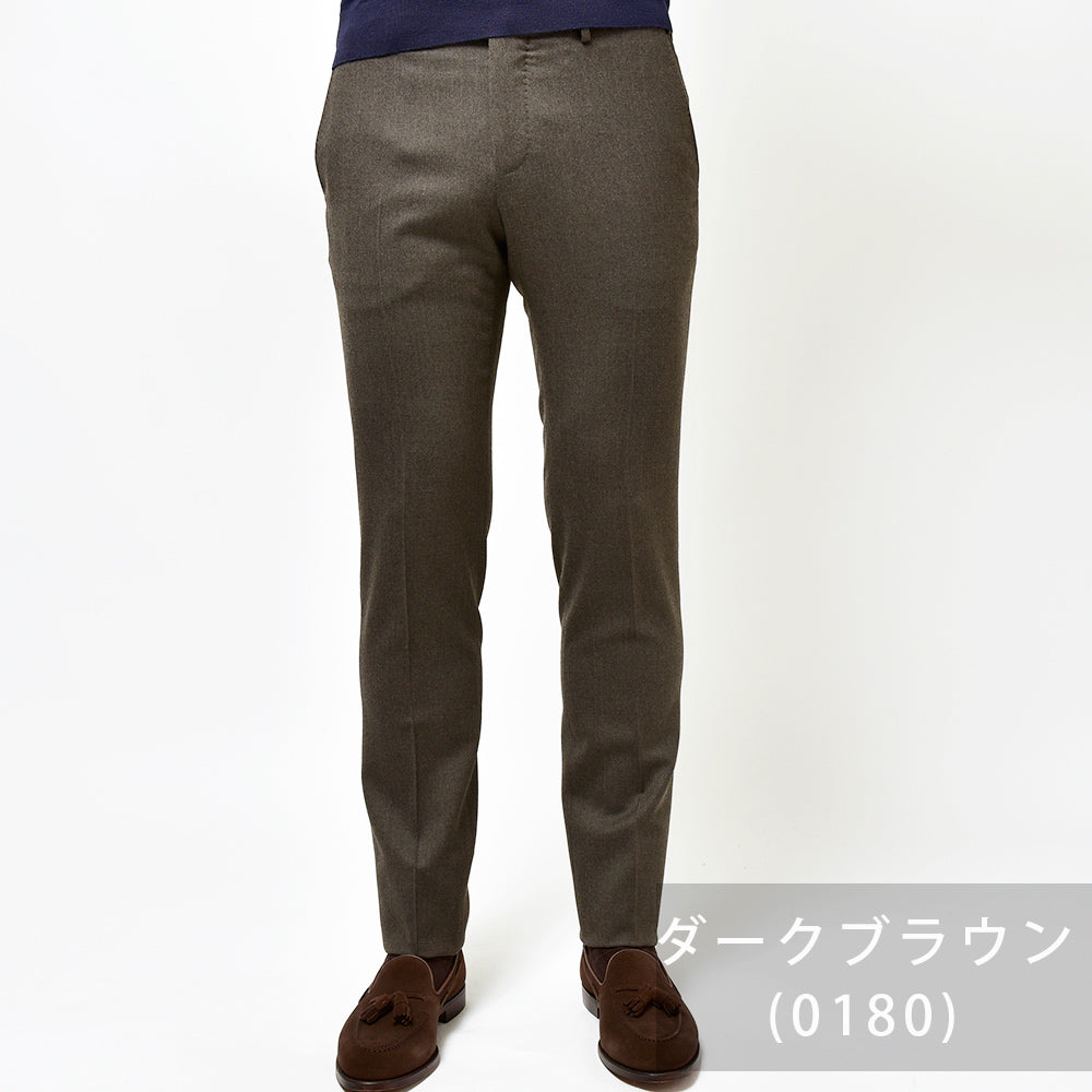 PT TORINO ピーティー トリノ Travel ウォッシャブルライトテクノウールフランネル ストレッチ ノープリーツ ドレスパンツ SUPERSLIM FIT