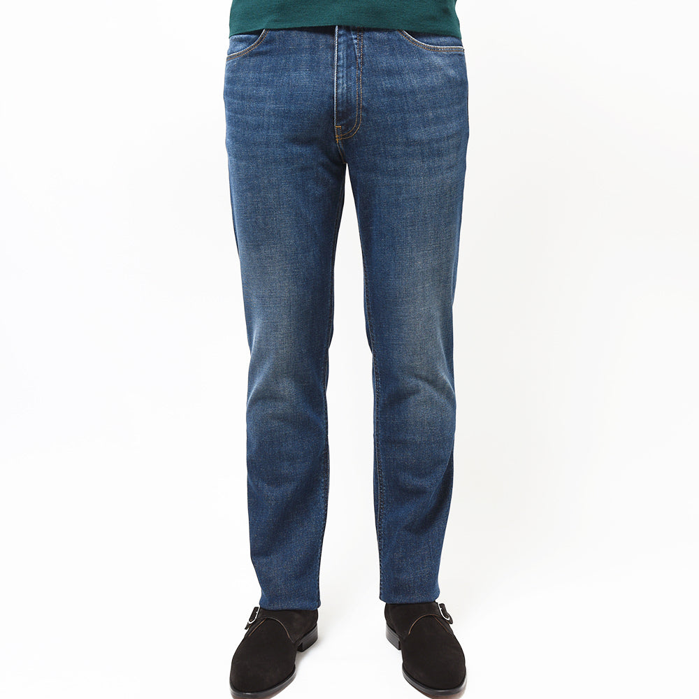 PT TORINO DENIM(ピーティートリノデニム) コットン ストレッチ ウォッシュド デニムパンツ BAND