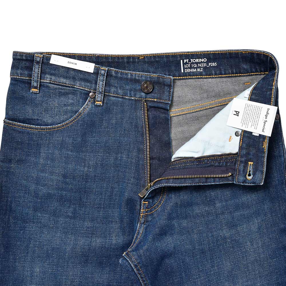 PT TORINO DENIM(ピーティートリノデニム) コットン ストレッチ ウォッシュド デニムパンツ BAND