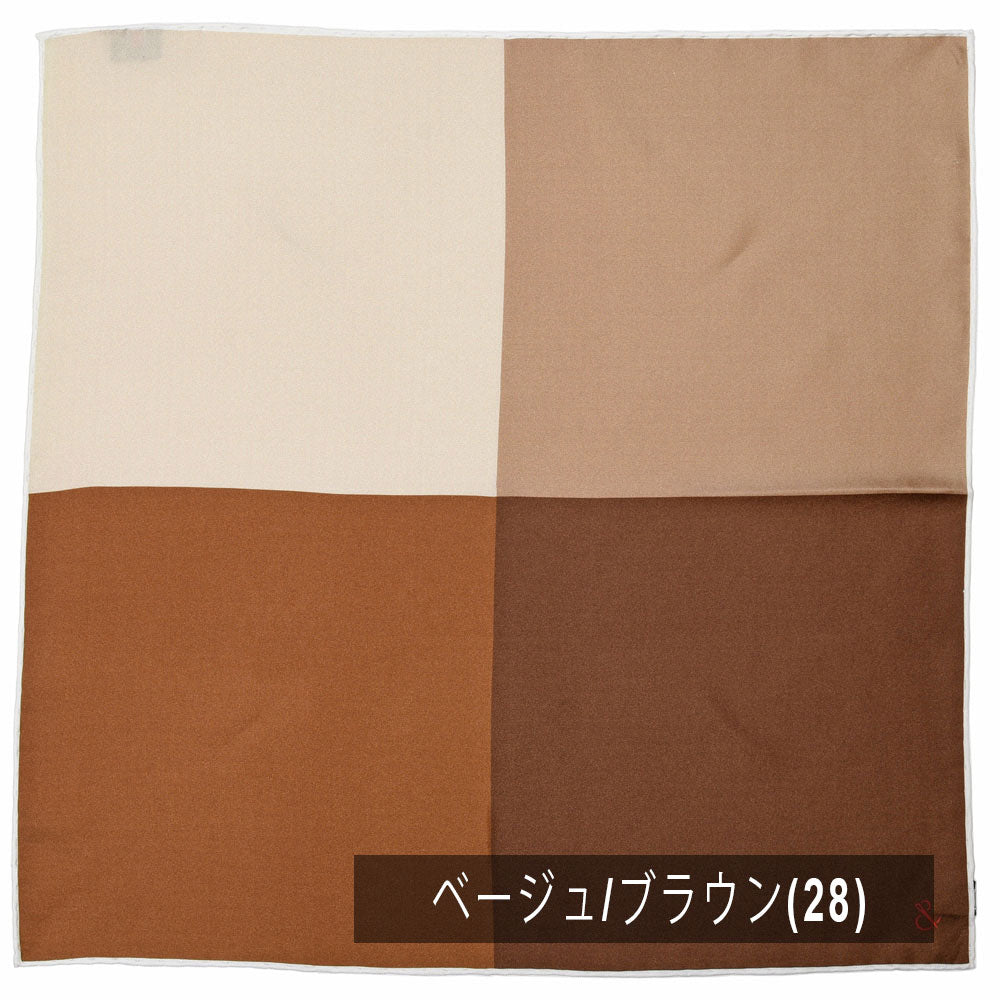 ATELIER F&B(アトリエF&B) シルクツイル4カラープリントチーフ 5834