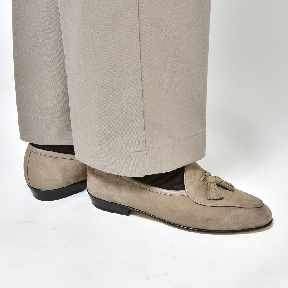 BAUDOIN & LANGE(ボードイン アンド ランジ) ラムスエードタッセルベルジャンシューズ SAGAN CLASSIC TASSELS/89505