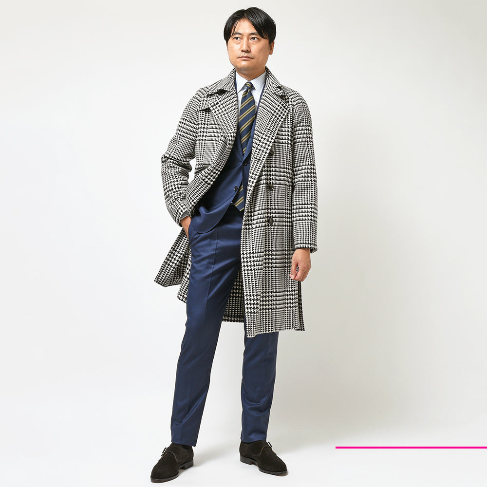 STILE LATINO スティレ ラティーノ BRANDO ラムズウール グレンチェック トレンチコート