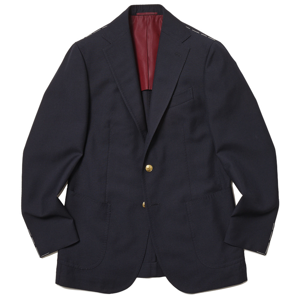 STILE LATINO スティレ ラティーノ ウール モヘヤ ホップサック ゴールドメタルボタン シングル3Bジャケット VINCENZO
