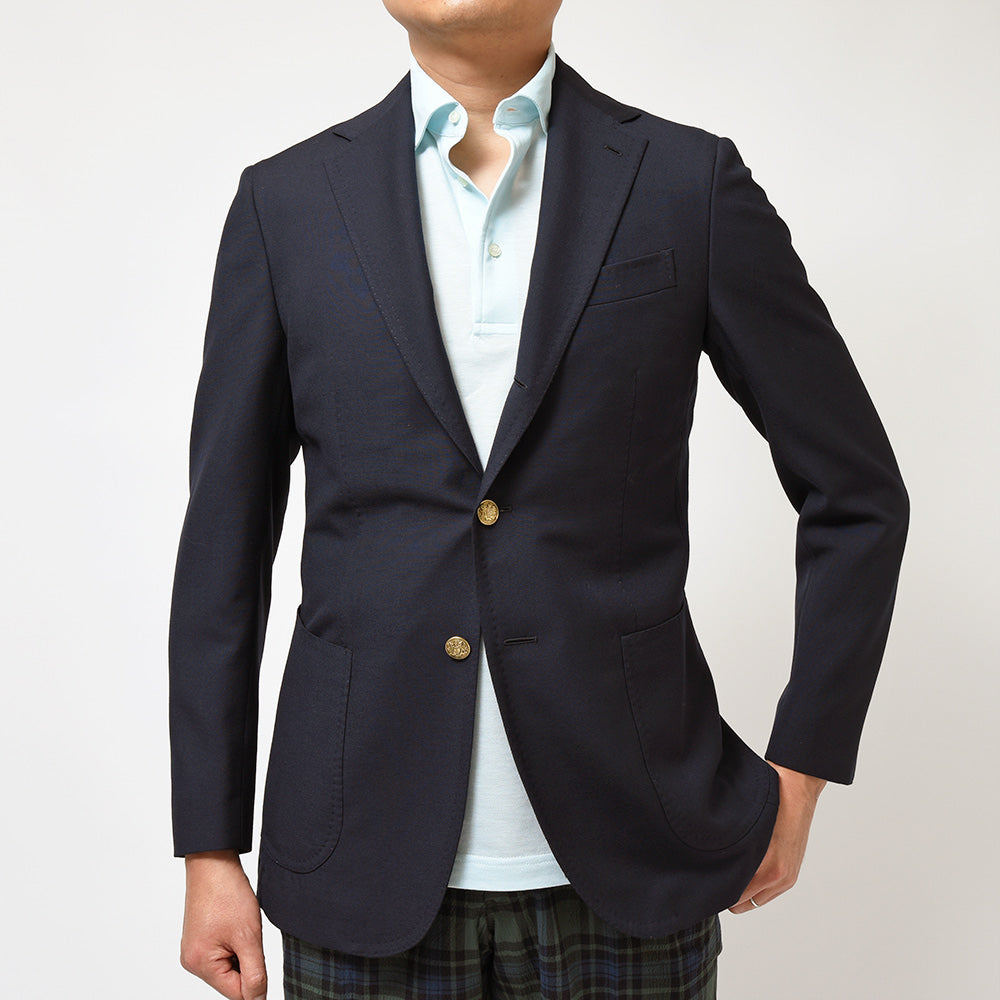 STILE LATINO スティレ ラティーノ ウール モヘヤ ホップサック ゴールドメタルボタン シングル3Bジャケット VINCENZO