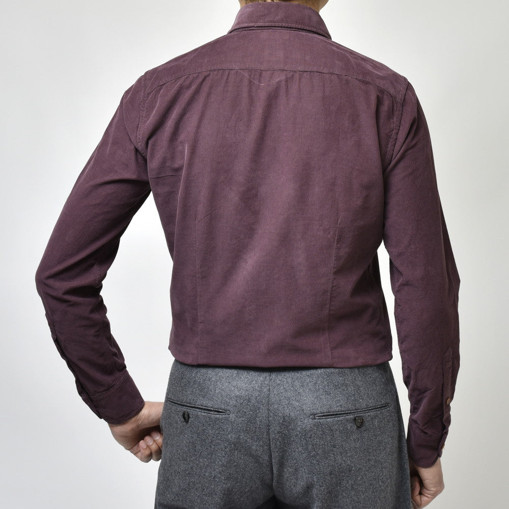 GLANSHIRT(グランシャツ) ガーメントダイコットンコーデュロイカッタウェイワイドカラーシャツ 81422(M)