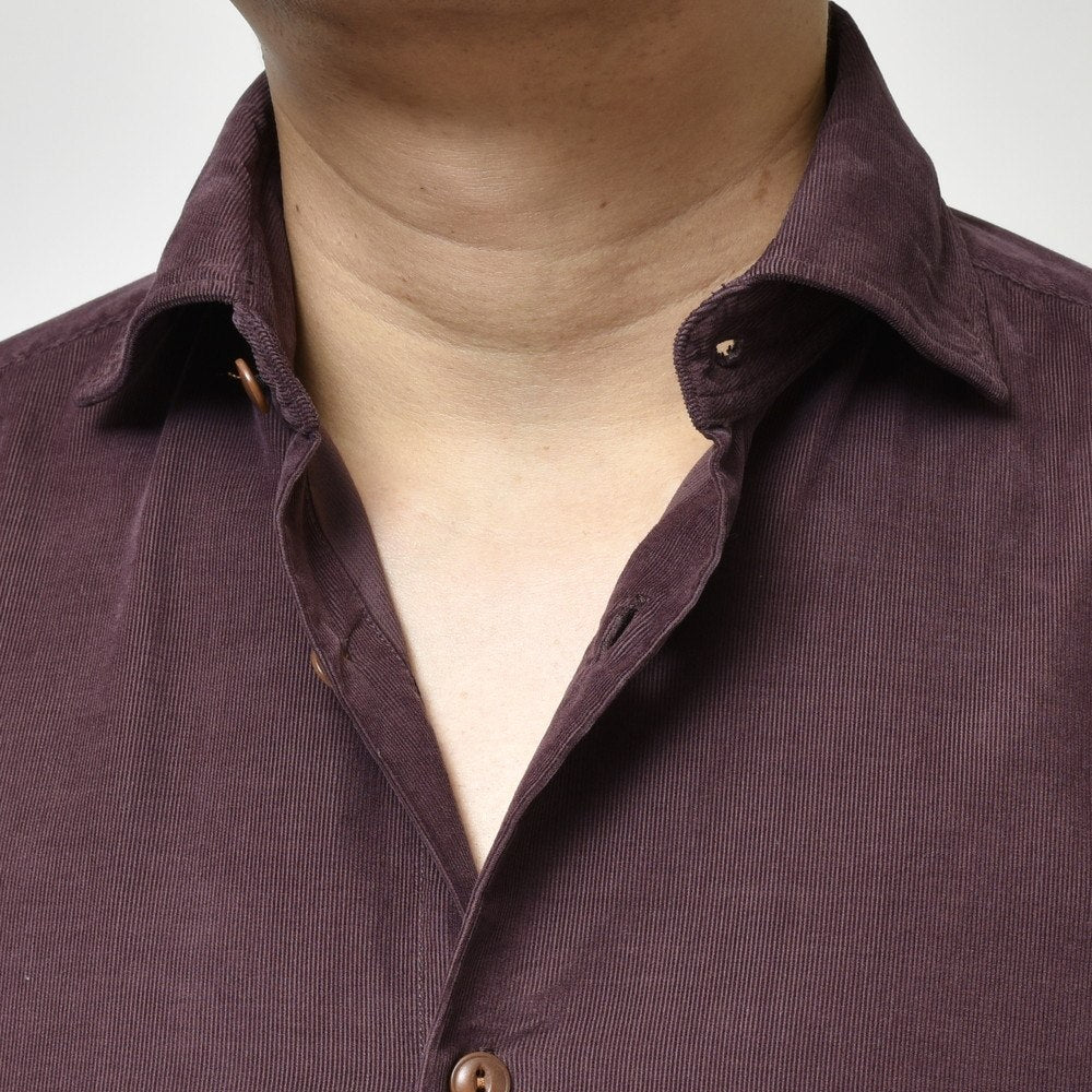 GLANSHIRT(グランシャツ) ガーメントダイコットンコーデュロイカッタウェイワイドカラーシャツ 81422(M)
