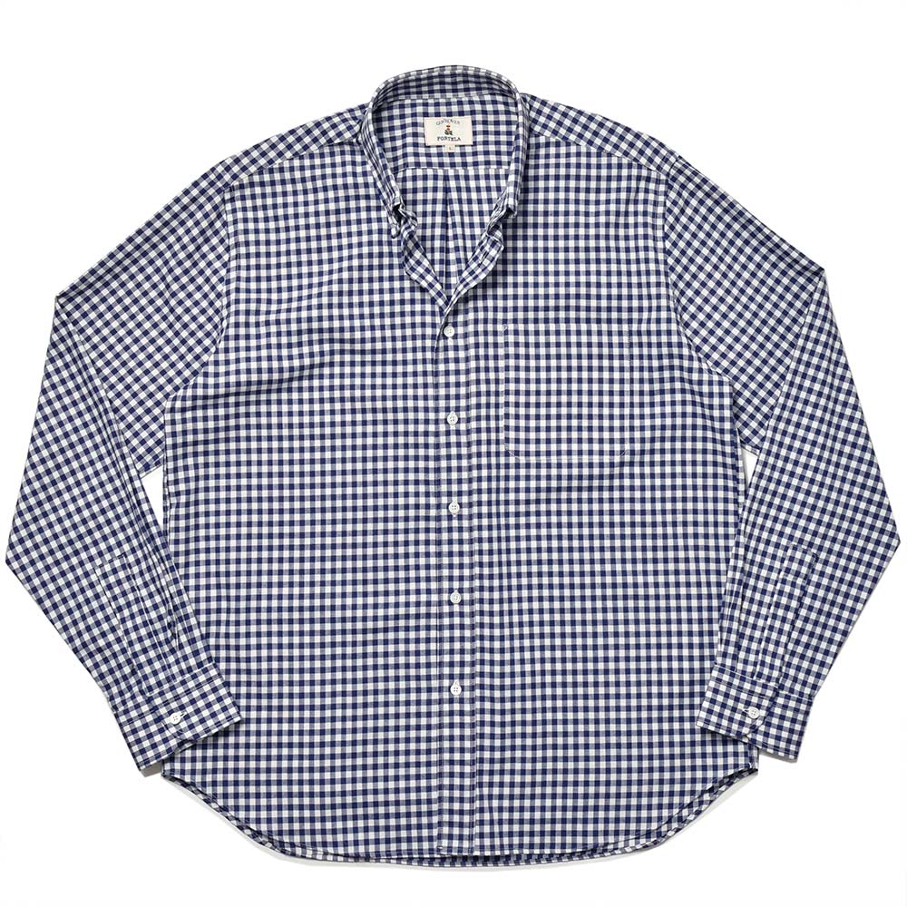 GUY ROVER×FORTELA ギローバー×フォルテラ BALL1 コットン ギンガムチェック ボタンダウンカラーシャツ