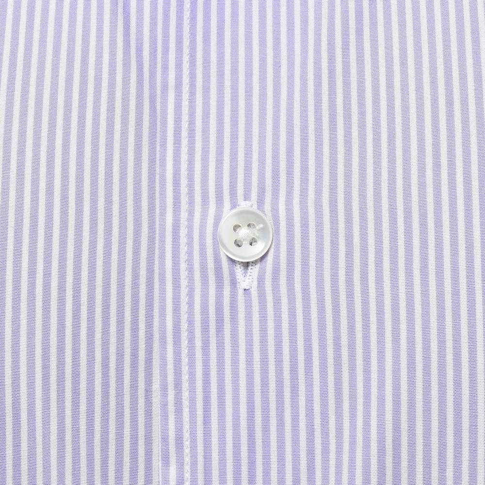 GLANSHIRT(グランシャツ) コットンブロードロンドンストライプセミワイドカラーシャツ 81404