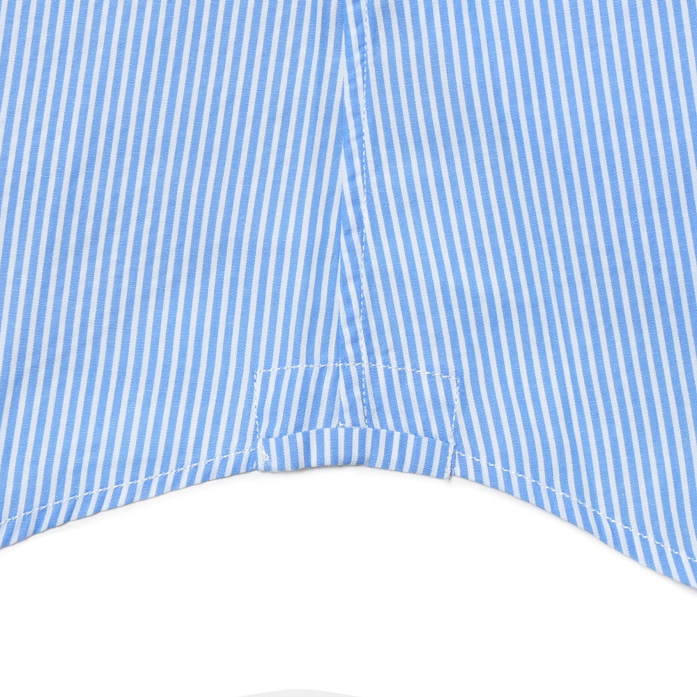 GLANSHIRT(グランシャツ) コットンブロードロンドンストライプセミワイドカラーシャツ 81404