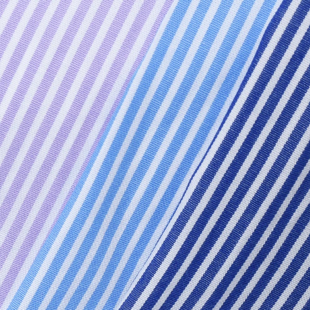 GLANSHIRT(グランシャツ) コットンブロードロンドンストライプセミワイドカラーシャツ 81404