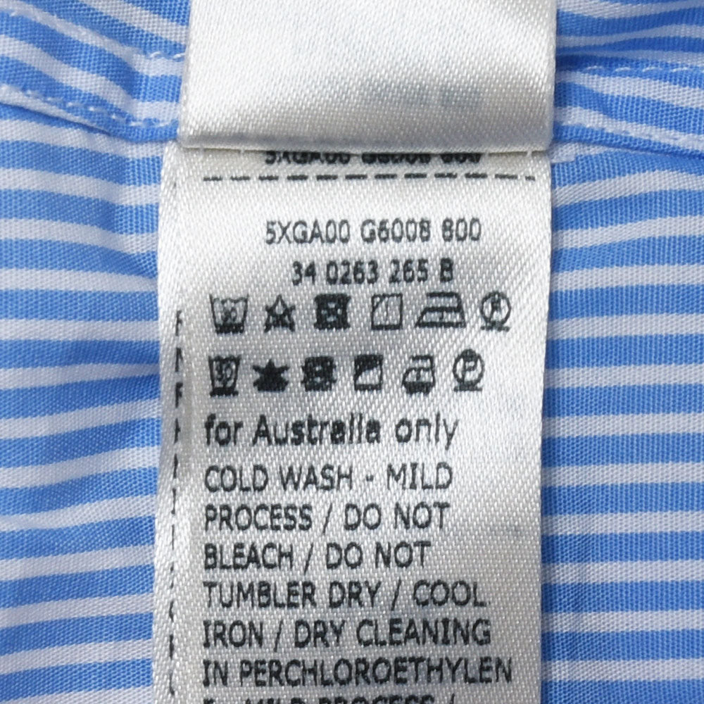 GLANSHIRT(グランシャツ) コットンブロードロンドンストライプセミワイドカラーシャツ 81404