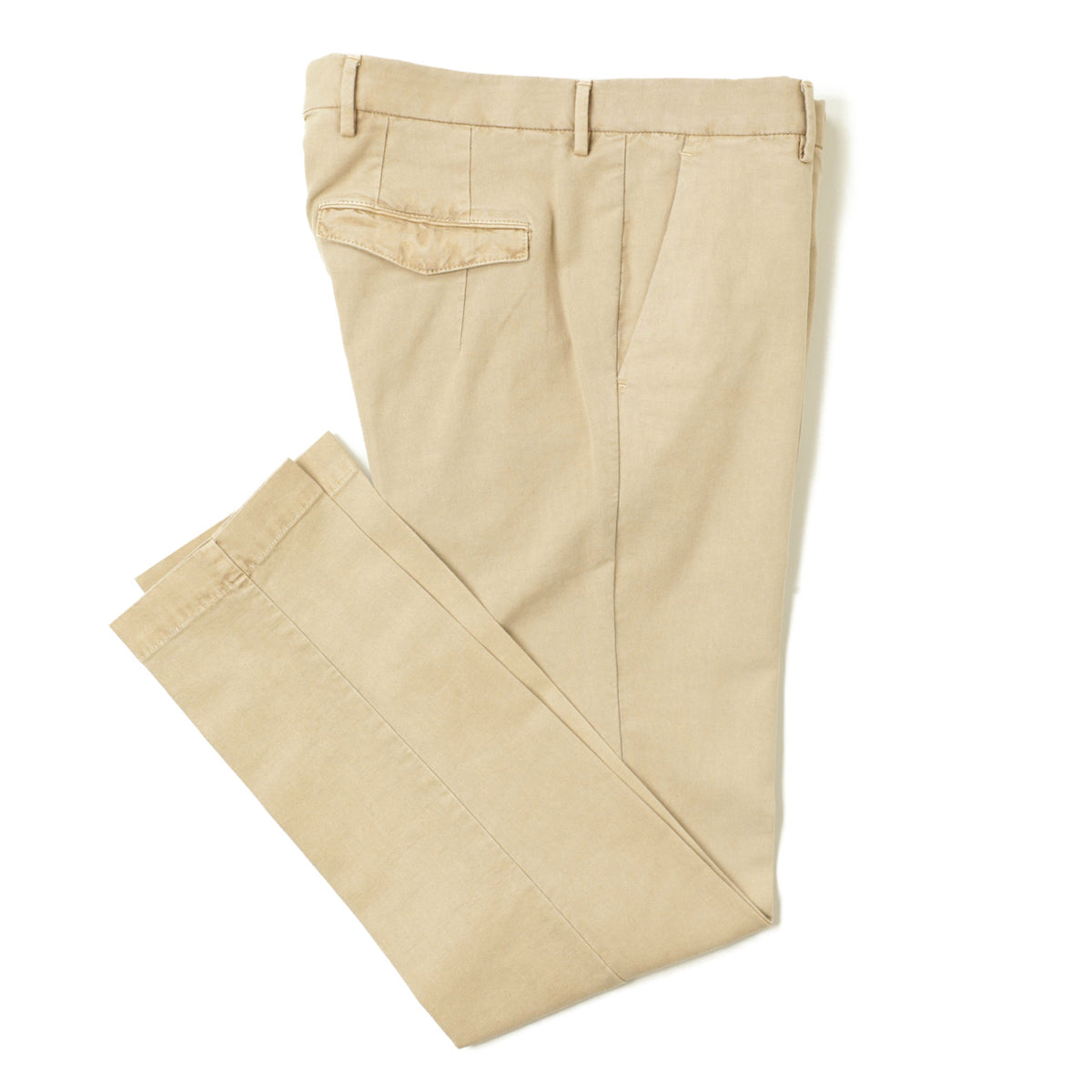 ピーティートリノ / STRETCH ストレッチ / スラックス ノープリーツ パンツ 製品染め / MASTER FIT SD49 / N051(ベージュ)