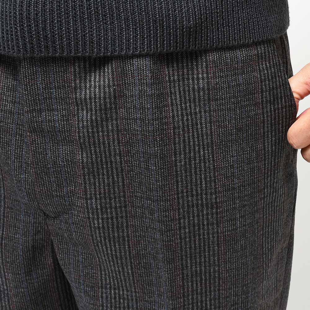 EGRETIQUE イグレティーク Open ウール チェック ノープリーツ シャーリング パンツ