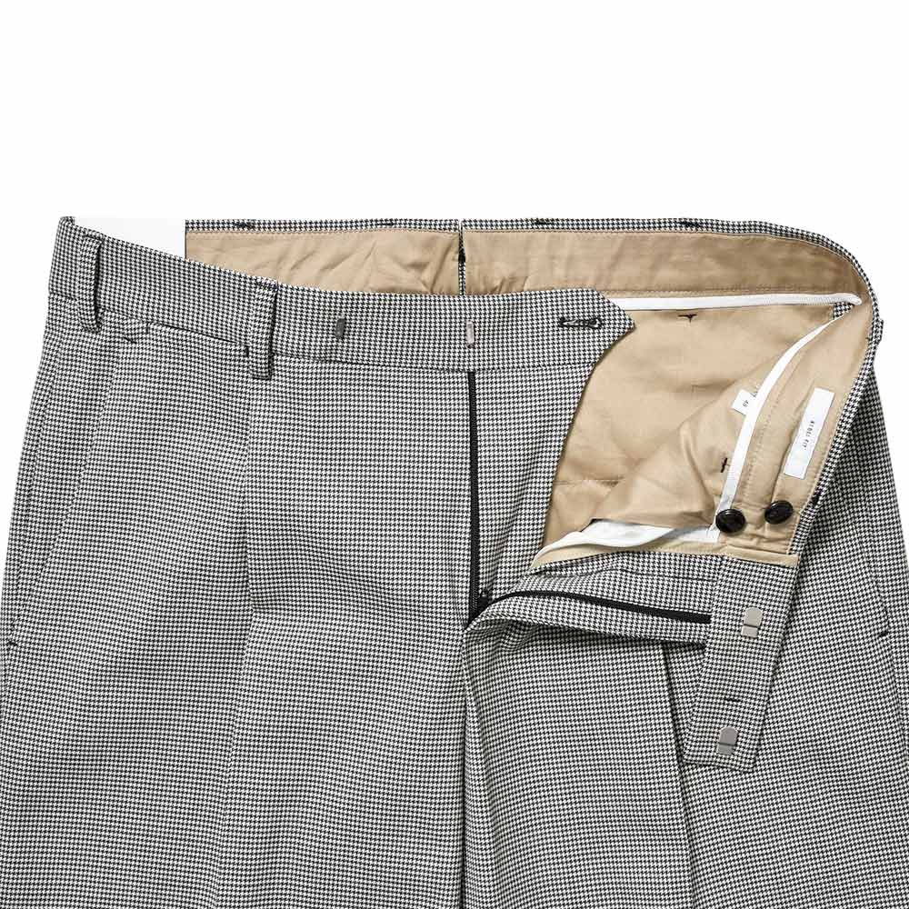 PT TORINO ピーティー トリノ Edge ヴァージンウール ストレッチ ハウンドトゥース 1プリーツ パンツ REBEL FIT