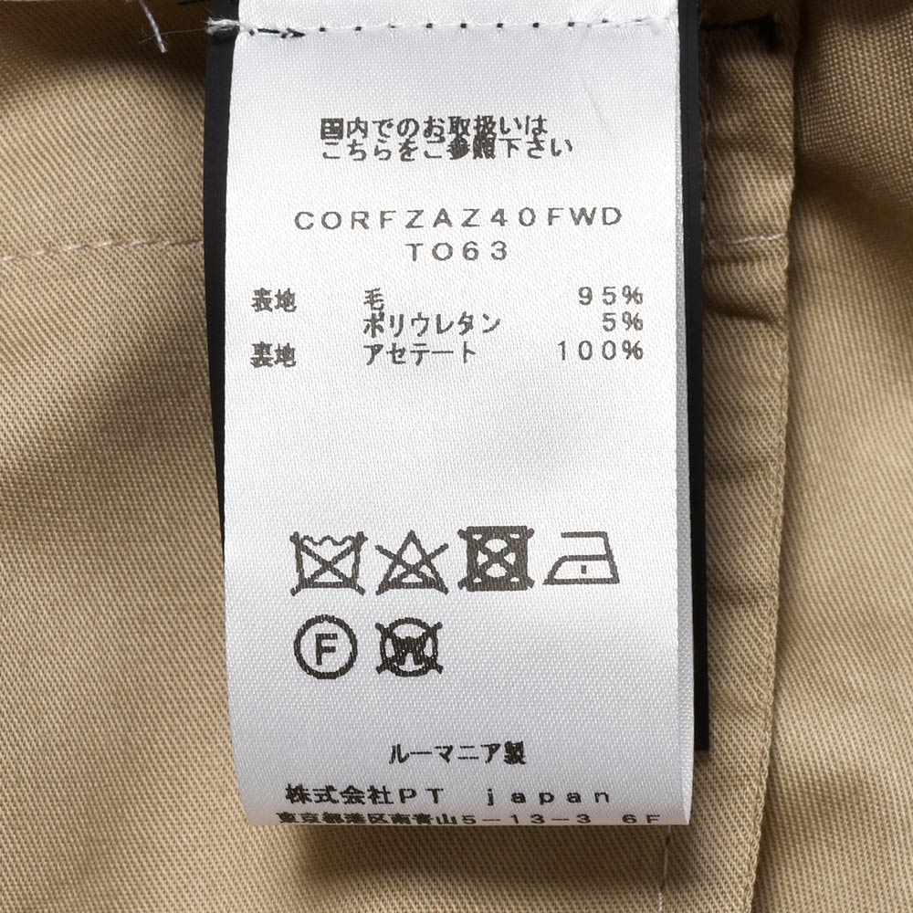 PT TORINO ピーティー トリノ Edge ヴァージンウール ストレッチ ハウンドトゥース 1プリーツ パンツ REBEL FIT