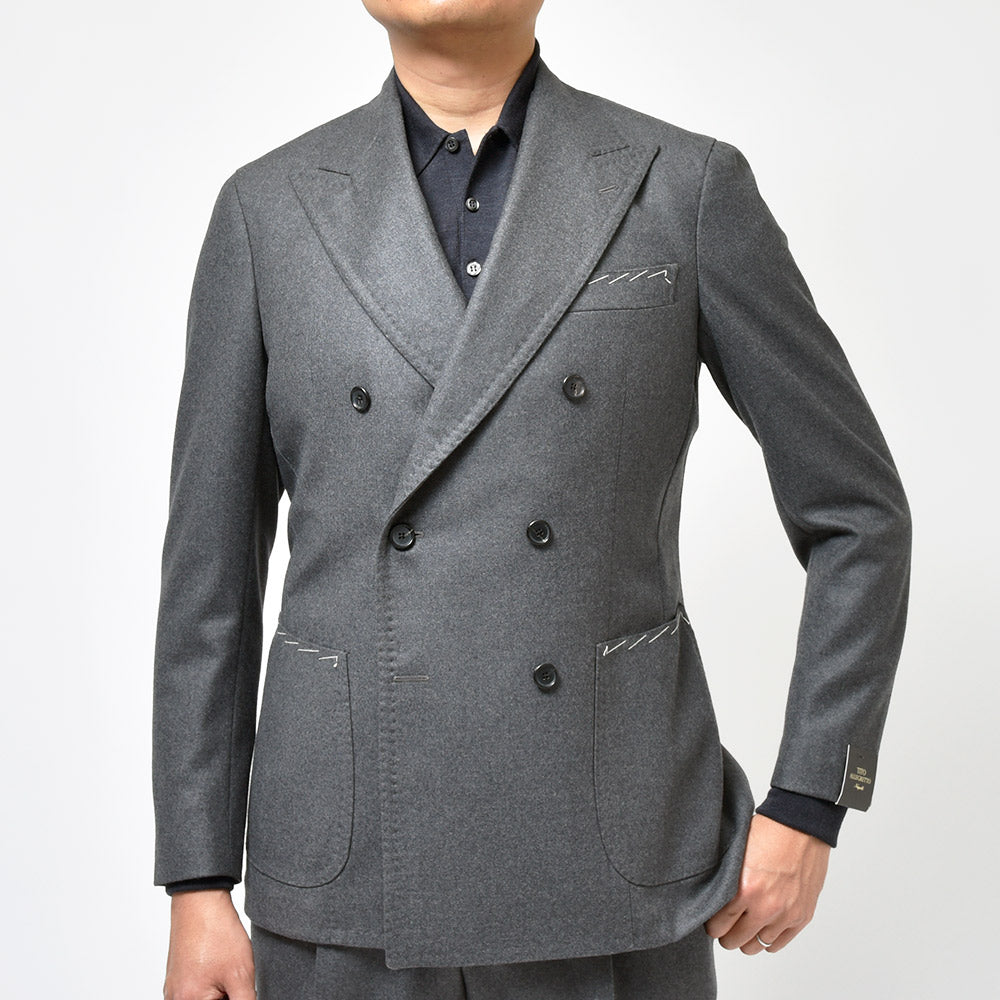 TITO ALLEGRETTO ティト アレグレット ヴァージンウール フランネル 1プリーツ サイドアジャスター ダブル6Bスーツ