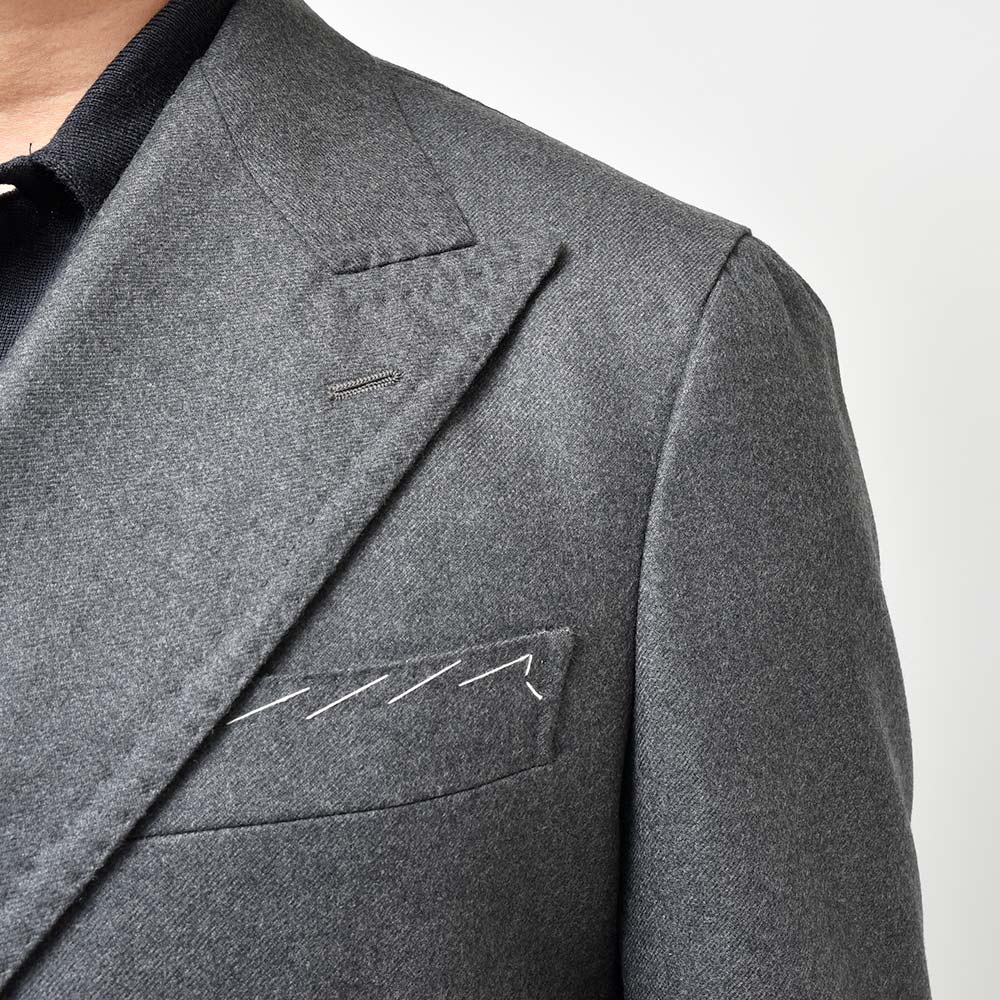 TITO ALLEGRETTO ティト アレグレット ヴァージンウール フランネル 1プリーツ サイドアジャスター ダブル6Bスーツ