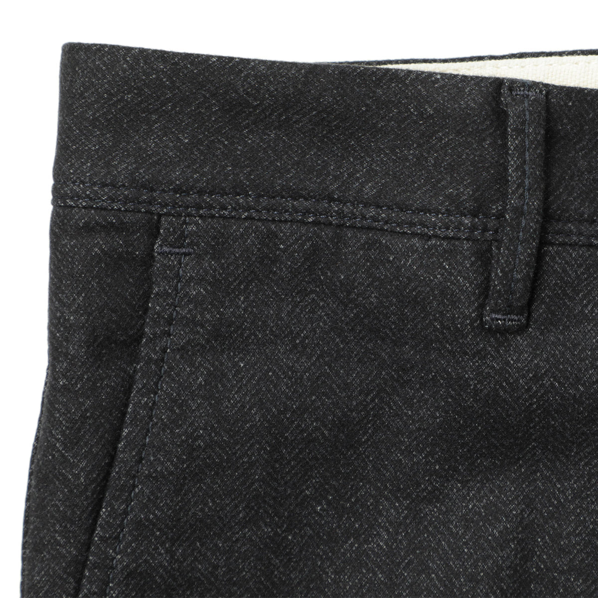 インコテックス / SLIM FIT / ヘリンボーン スラックス コットン パンツ / 17S100 / 825(ネイビー)