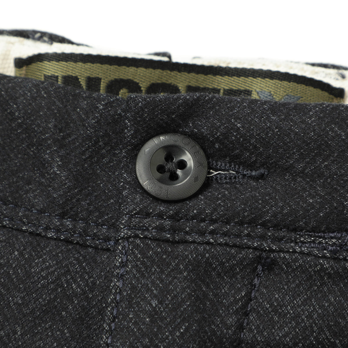 インコテックス / SLIM FIT / ヘリンボーン スラックス コットン パンツ / 17S100 / 825(ネイビー)