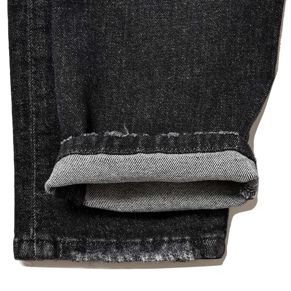 PT TORINO DENIM ピーティートリノデニム コットン ストレッチ ウォッシュド ダメージ&リペア ブラックデニムパンツ ROCK/SKINNY FIT