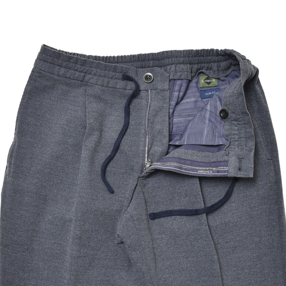 INCOTEX(インコテックス) SLIM FIT テクノサキソニー1プリーツシャーリングテーパードパンツ 1W0026-40917/82507