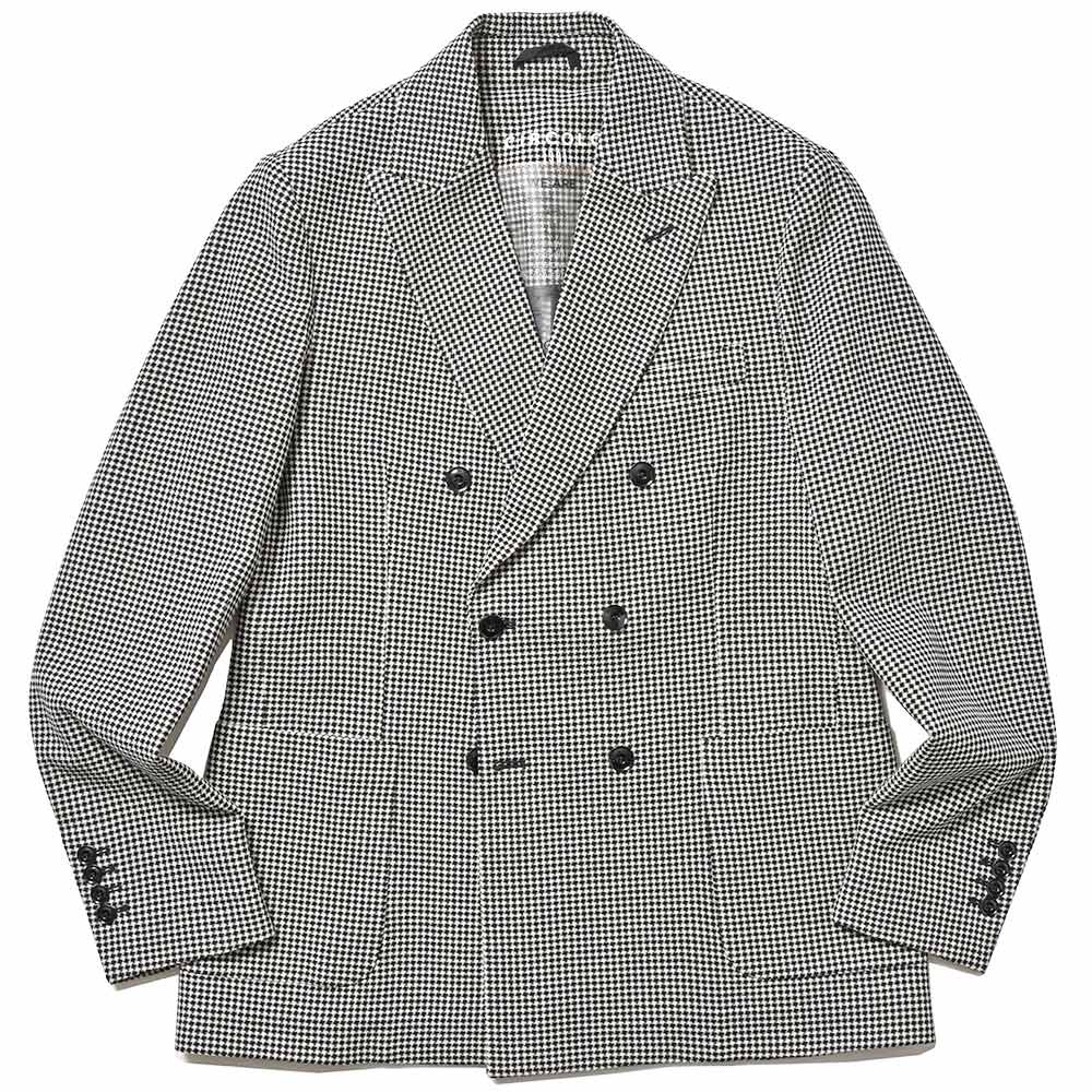 CIRCOLO 1901 チルコロ1901 ヴァージンウール ストレッチ ジャージー ハウンドトゥース シングル2Bジャケット