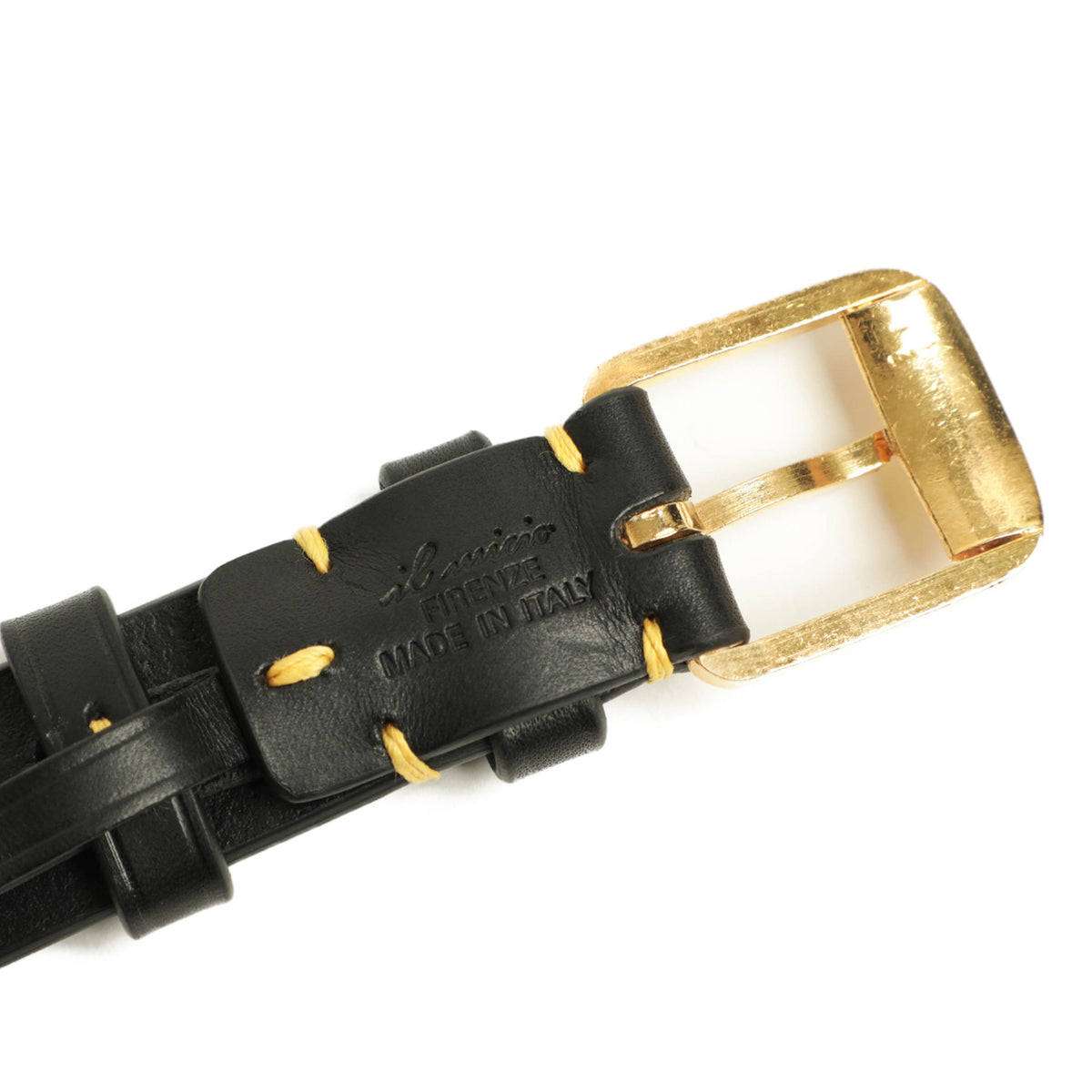 il micio(イルミーチョ) / 25mm レザーベルト ゴールドバックル/17 BELT VENTICINQUEBUCKLE AA5G/80/NERO