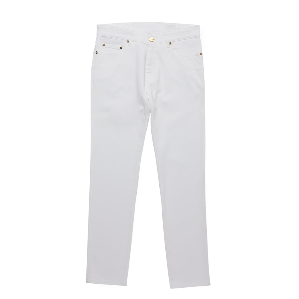 ピーティートリノデニム / BR別注 ゴールドパーツ&ホワイトパッチ ストレッチ ホワイトデニム パンツ(ROCK)/SKINNY FIT/OA14 CH59