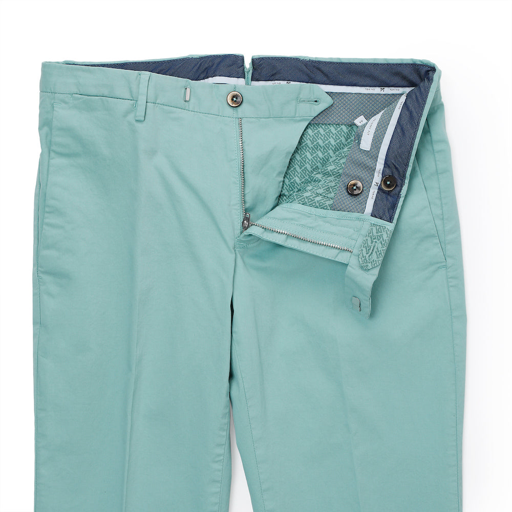ピーティートリノ / ストレッチ コットンギャバ ノープリーツ パンツ/SKINNY FIT/NU35