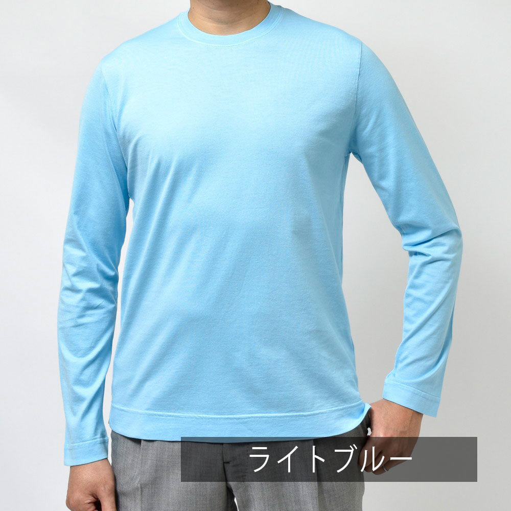 FEDELI(フェデリ) ガーメントダイオーガニックギザコットンスムースL/Sクルーネックカットソー EXTREME ML.
