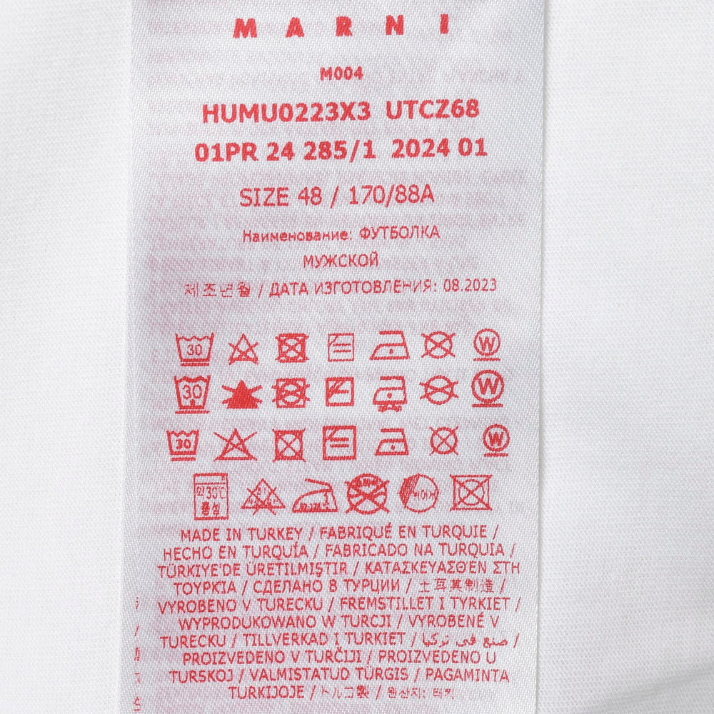 MARNI(マルニ) オーガニックコットンクルーネックロゴS/Sカットソー(3枚セット) HUMU0223X3 UTCZ68