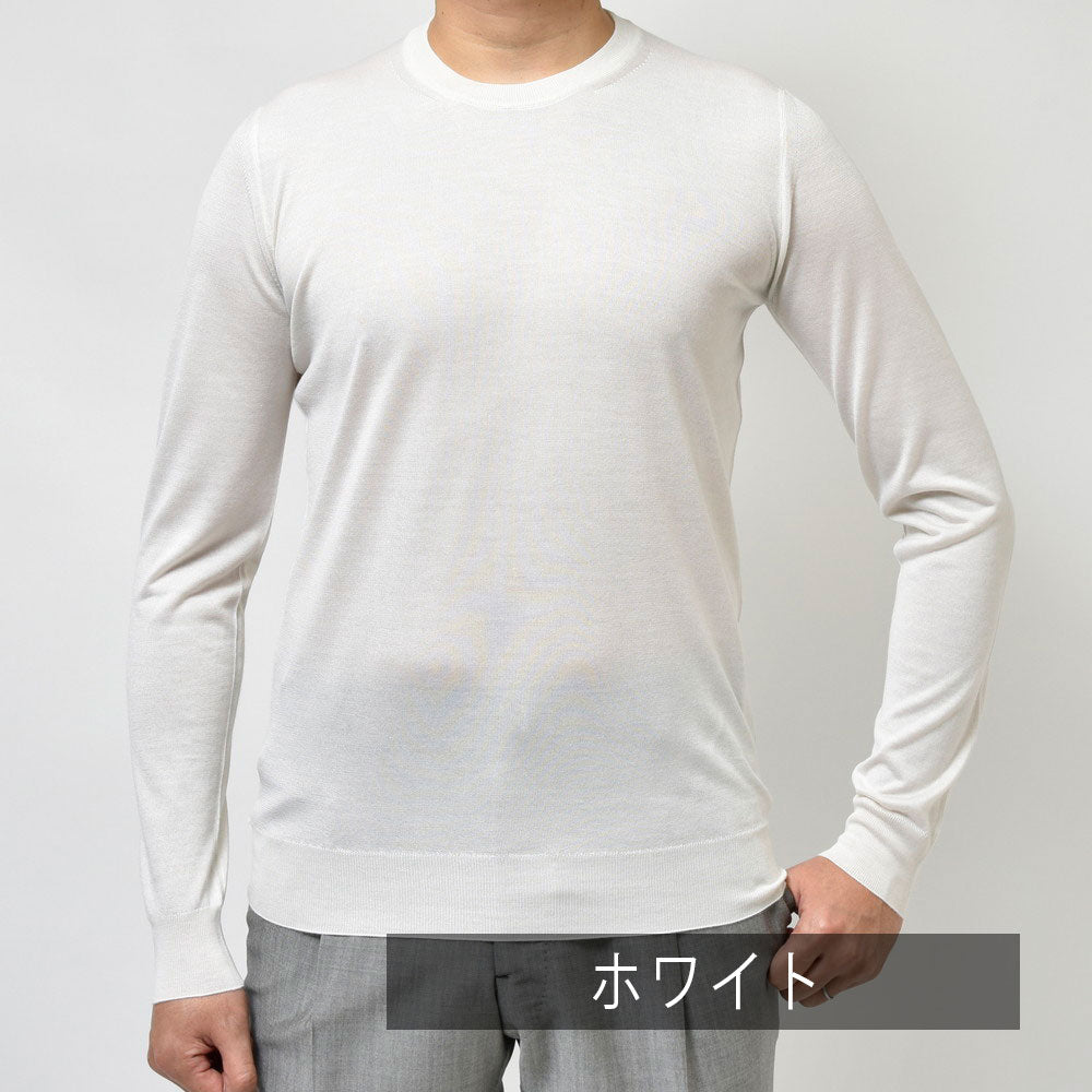 FEDELI(フェデリ) ハイゲージカシミアシルククルーネックニット ARG ML CH SETA
